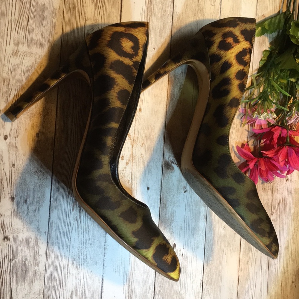 Rupert Sanderson shoes leopard print heels size 39